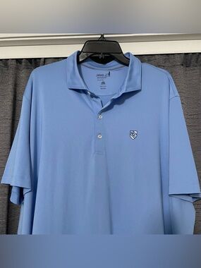 Johnnie-O Diamond Performance Golf Polo Shirt Size XXL Blue Active EUC